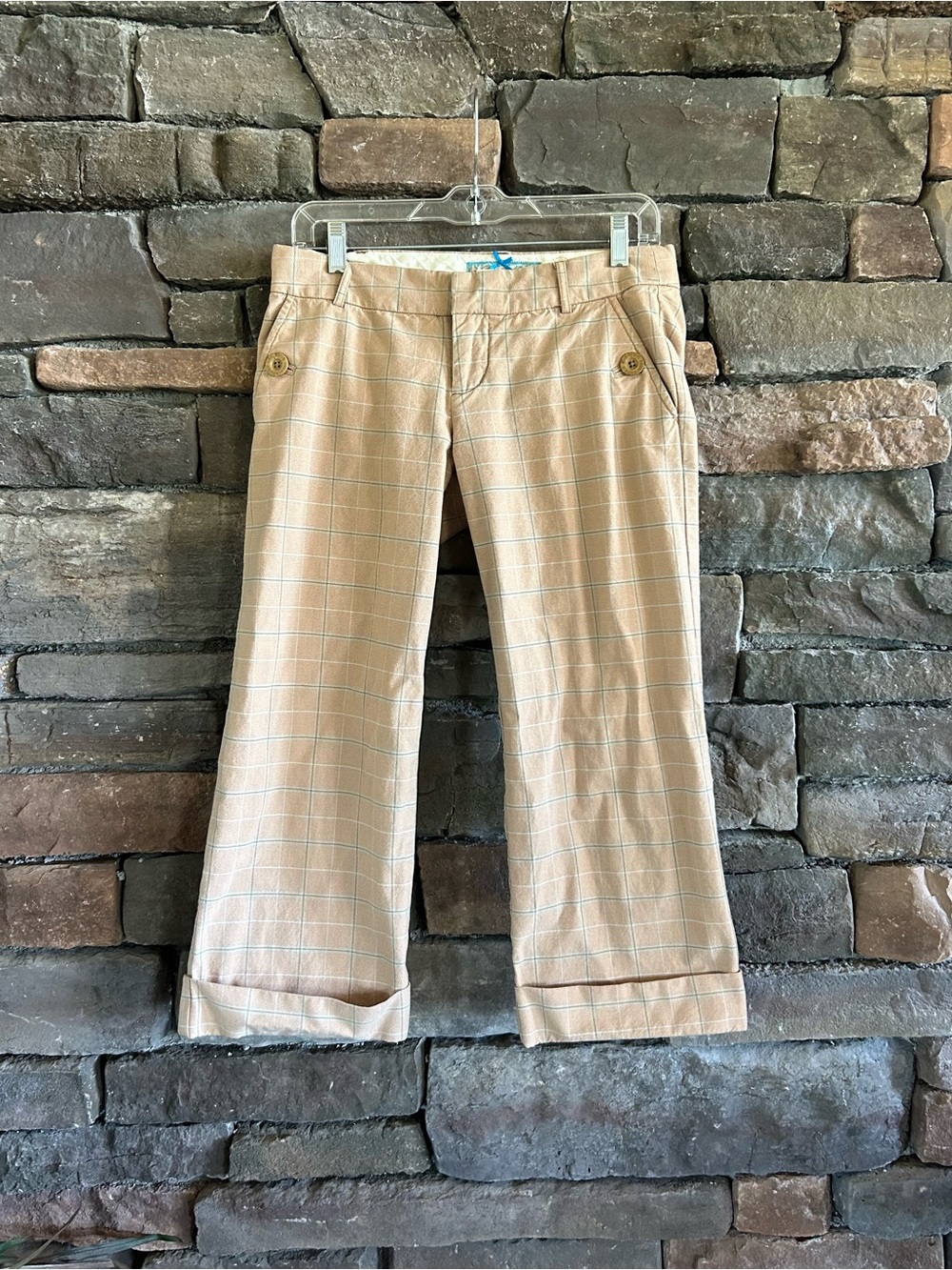 Abercrombie & Fitch Vintage Y2K Office Siren Preppy Corpcore Plaid Capri Pants